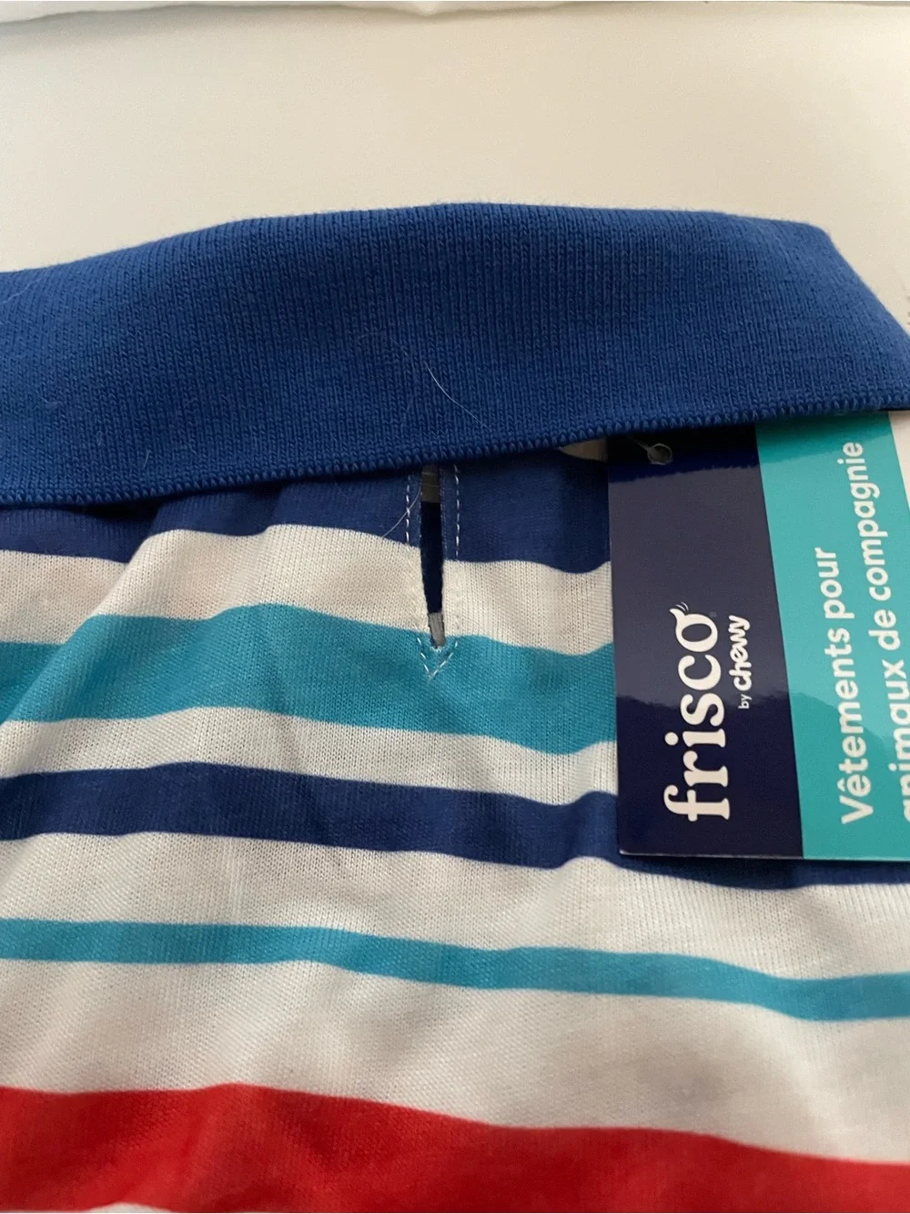 Frisco Blue Striped Polo Dog Shirt